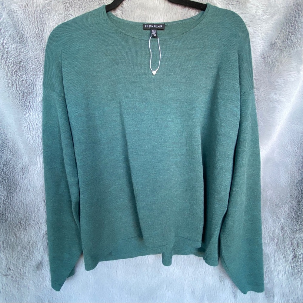 NEW Eileen Fisher 100% Wool Boxy Sweater